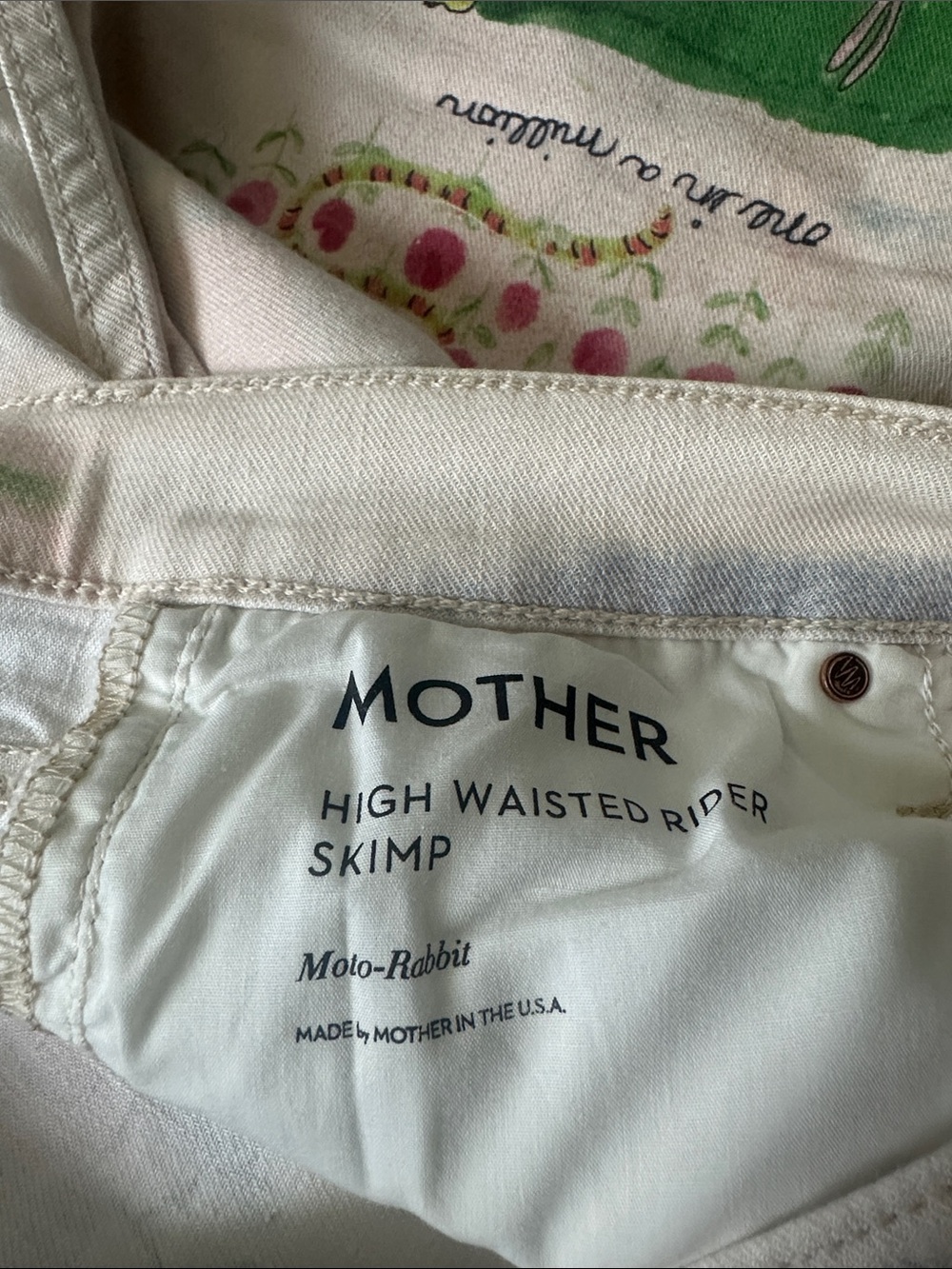 MOTHER High Waisted Rider Skimp Moto Rabbit - Picture 7 of 9